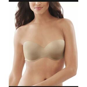 Bali Bra Womens 36DD Beige Strapless Defining Moments Shaping Underwire‎